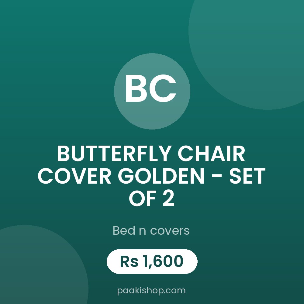 BUTTERFLY CHAIR COVER GOLDEN - SET OF 2