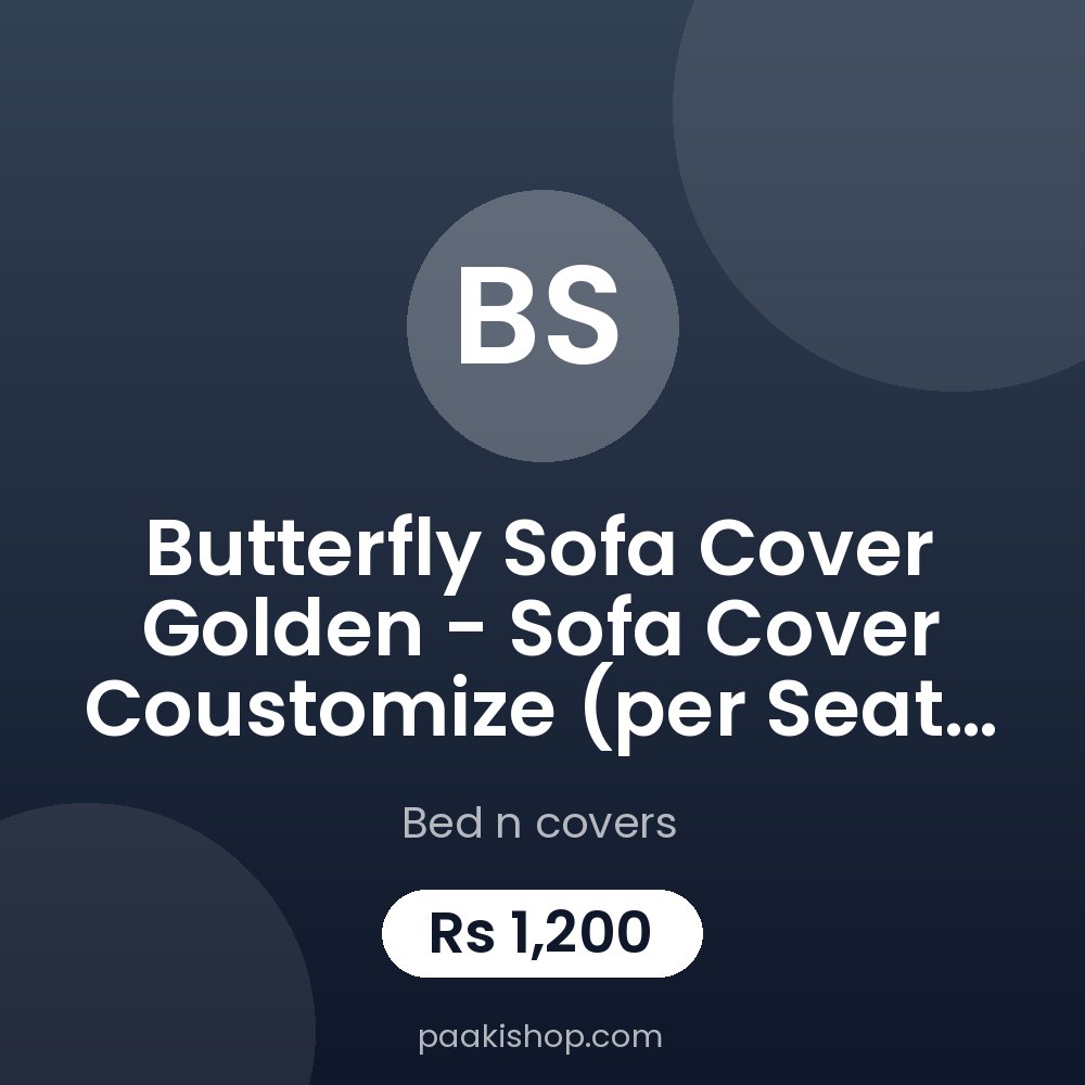 Butterfly Sofa Cover Golden - Sofa Cover Coustomize (per seat price)