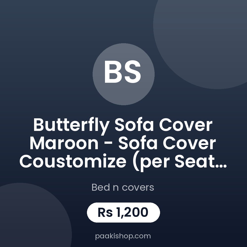 Butterfly Sofa Cover Maroon - Sofa Cover Coustomize (per seat price)