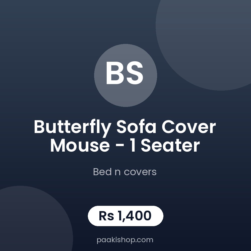 Butterfly Sofa Cover Mouse - 1 Seater
