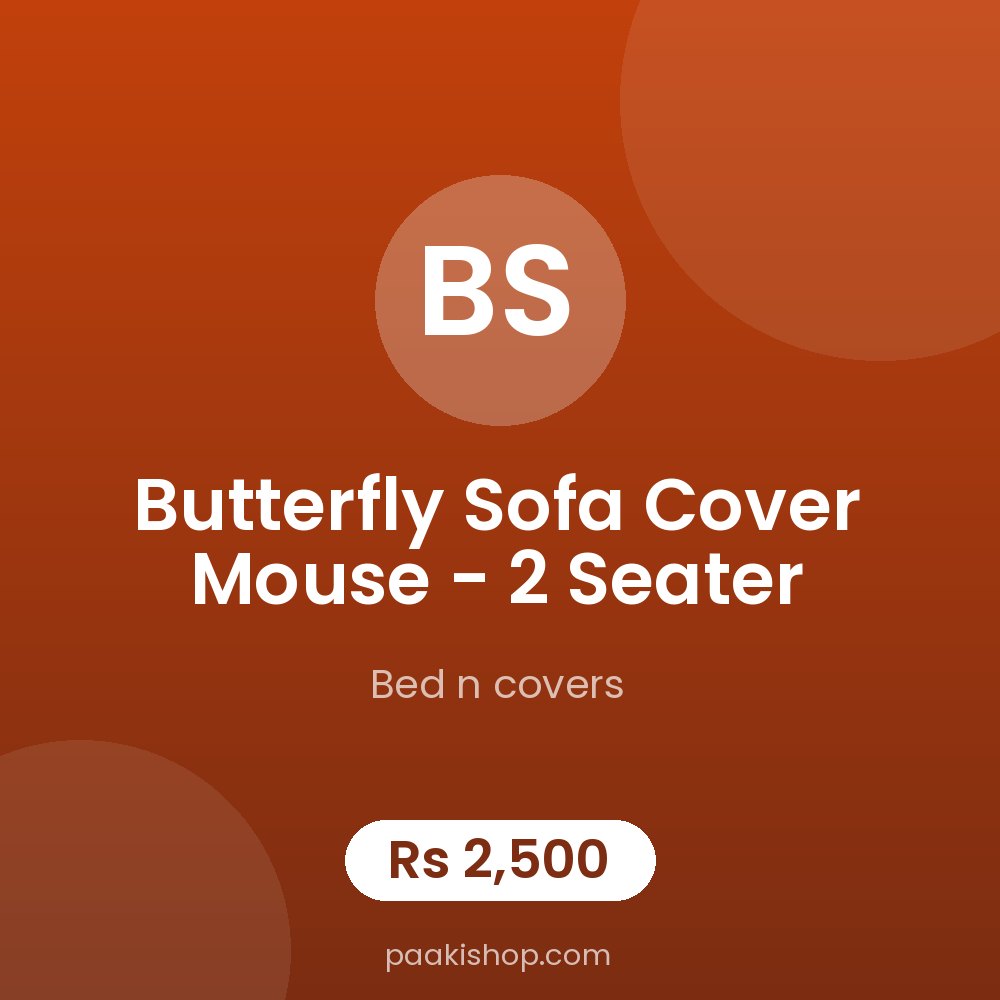 Butterfly Sofa Cover Mouse - 2 Seater