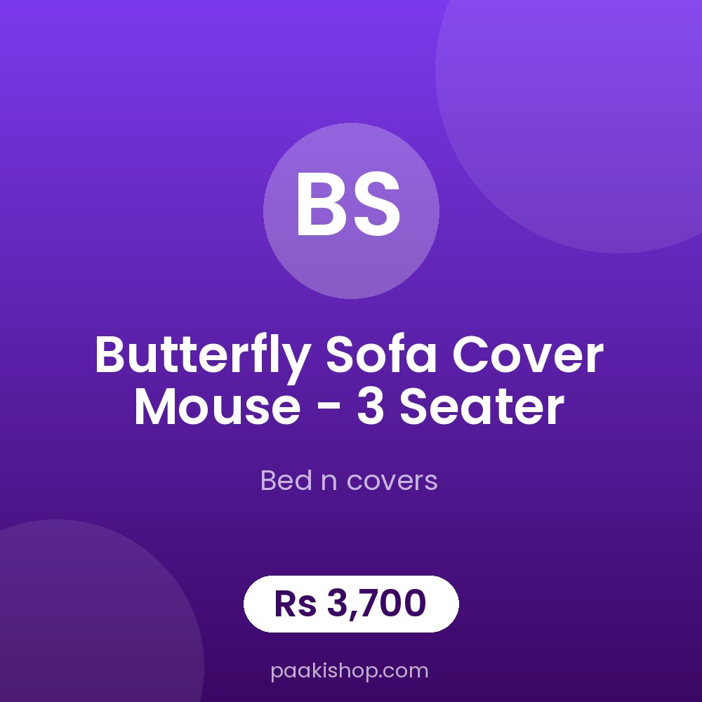 Butterfly Sofa Cover Mouse - 3 Seater