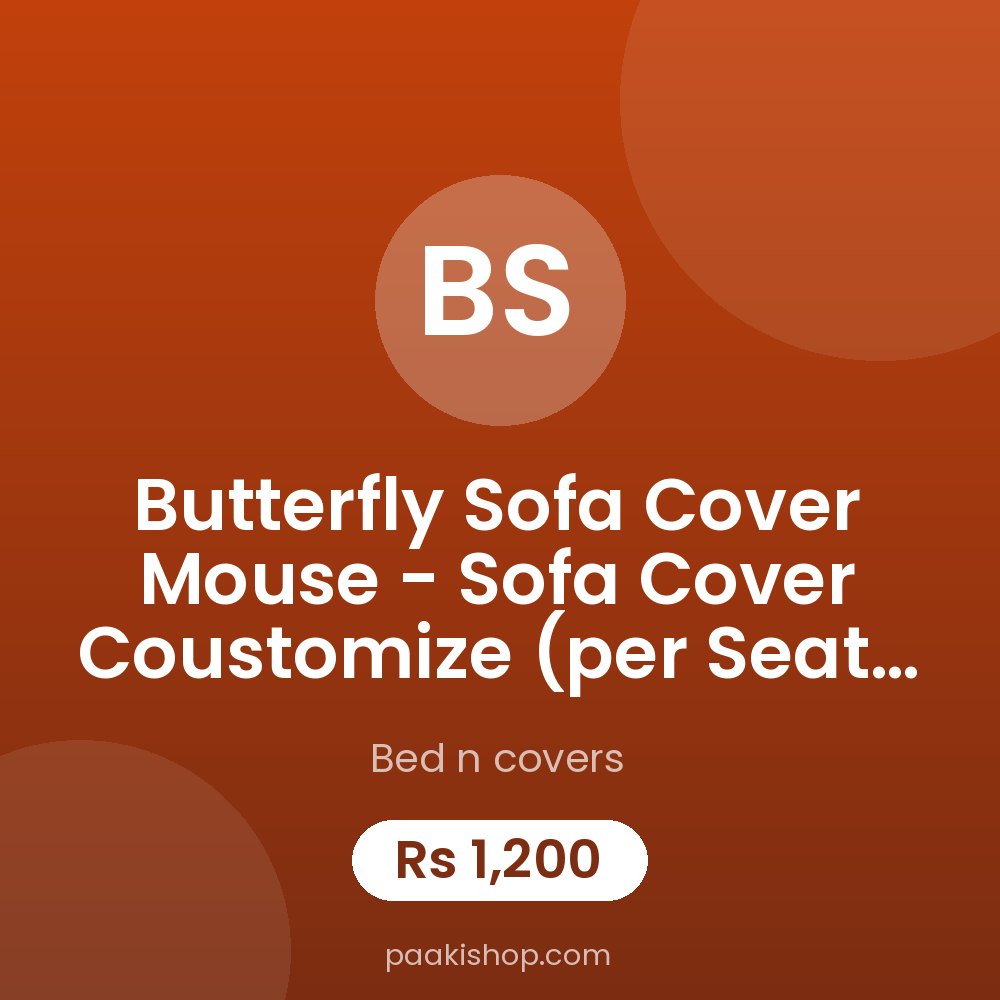 Butterfly Sofa Cover Mouse - Sofa Cover Coustomize (per seat price)