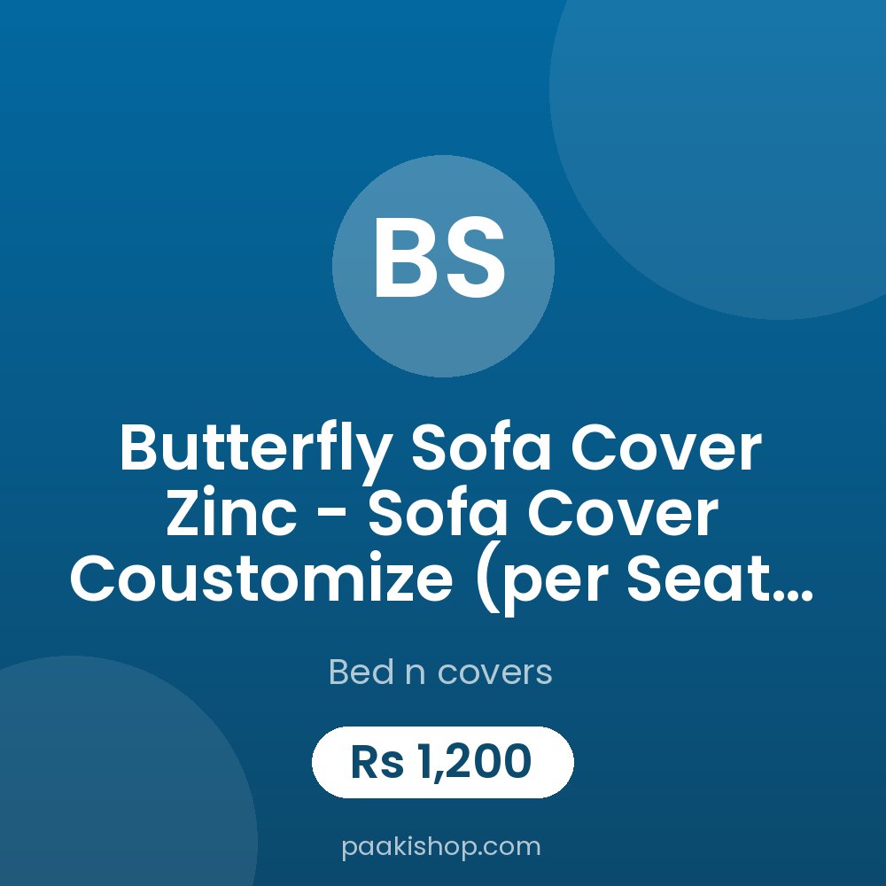 Butterfly Sofa Cover zinc - Sofa Cover Coustomize (per seat price)