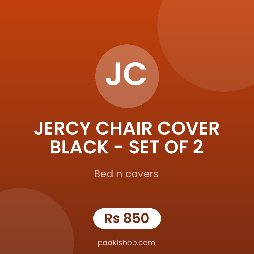 JERCY CHAIR COVER BLACK - SET OF 2