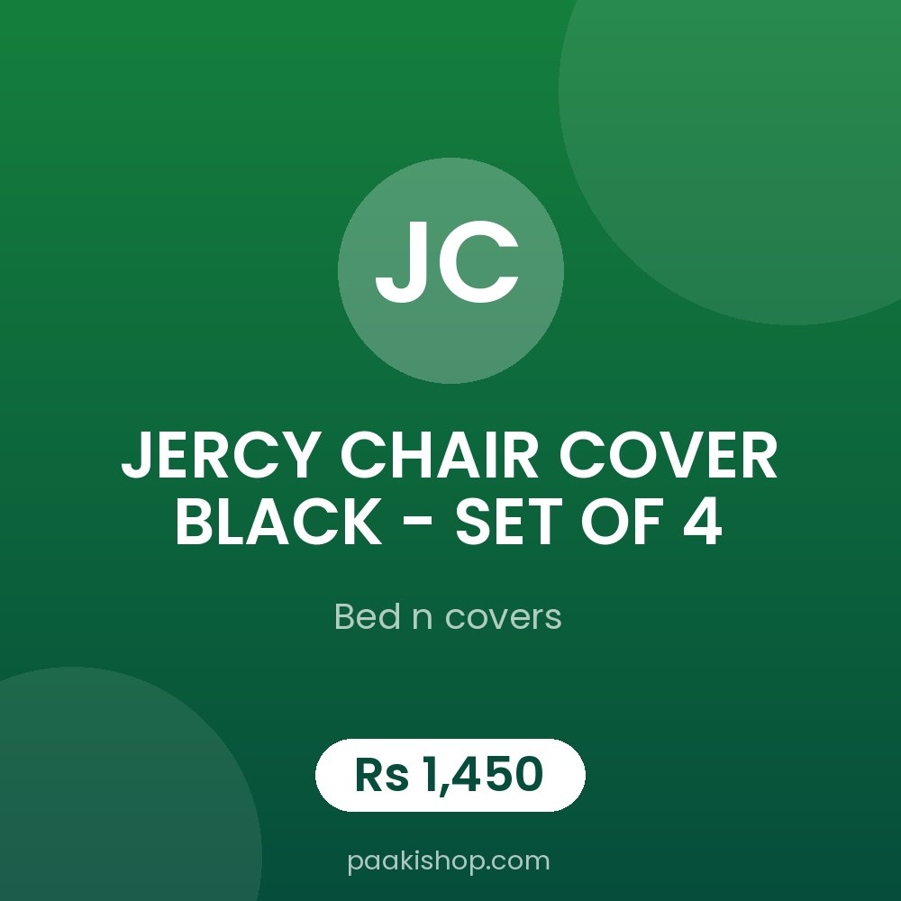 JERCY CHAIR COVER BLACK - SET OF 4