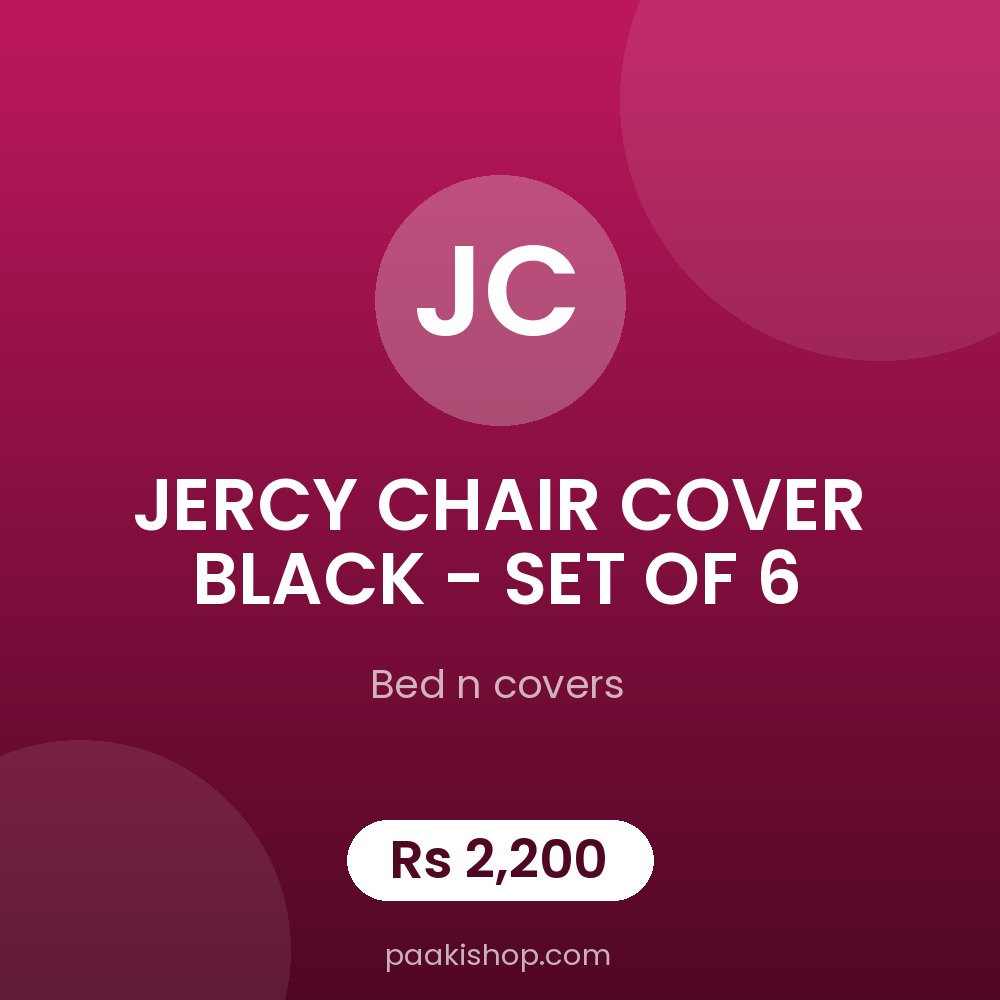 JERCY CHAIR COVER BLACK - SET OF 6