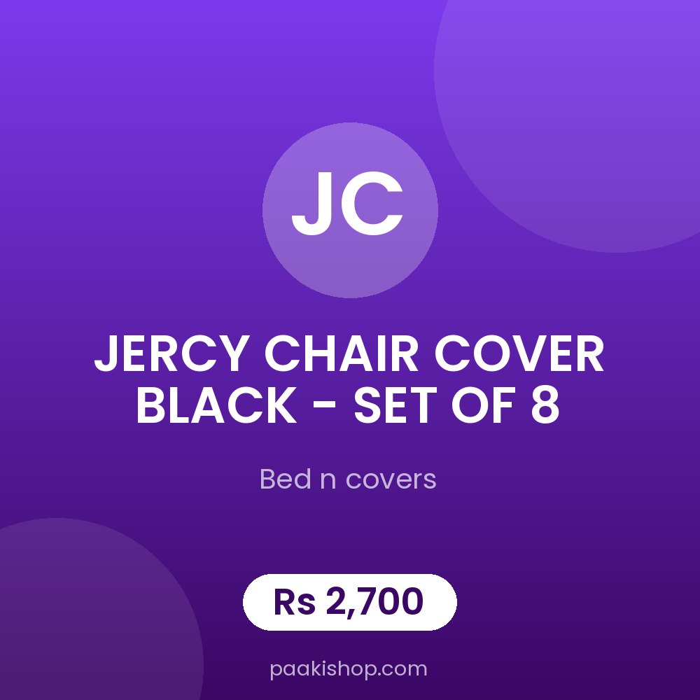 JERCY CHAIR COVER BLACK - SET OF 8