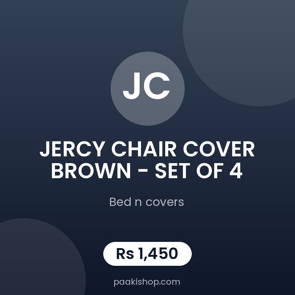 JERCY CHAIR COVER BROWN - SET OF 4