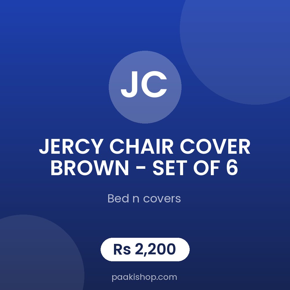 JERCY CHAIR COVER BROWN - SET OF 6