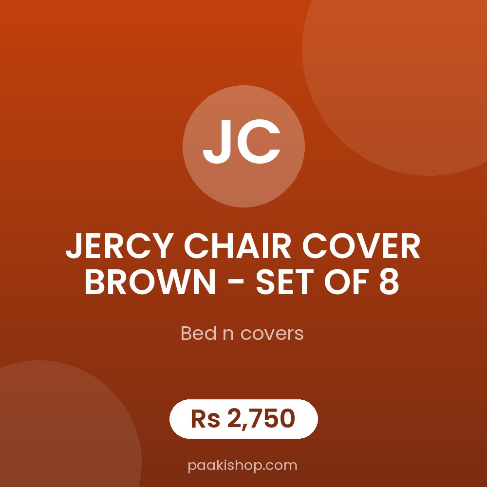 JERCY CHAIR COVER BROWN - SET OF 8