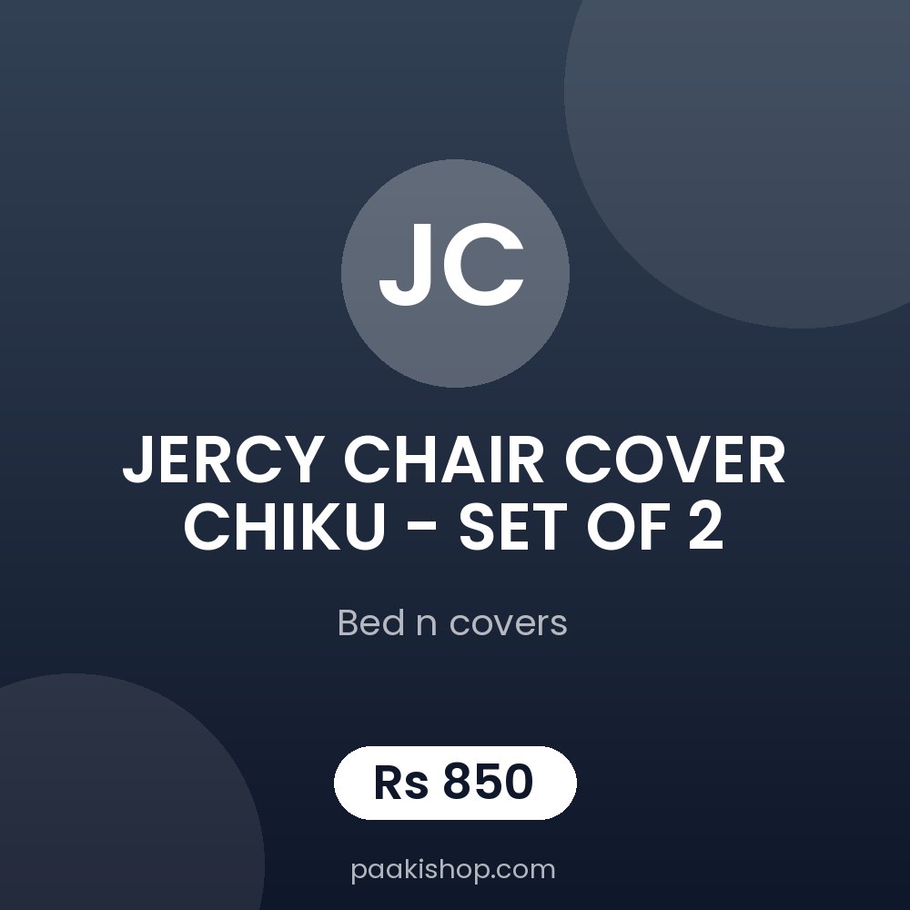 JERCY CHAIR COVER CHIKU - SET OF 2