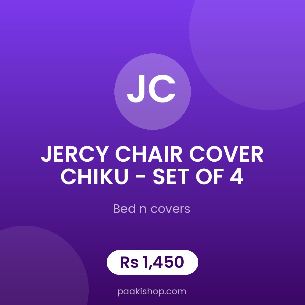 JERCY CHAIR COVER CHIKU - SET OF 4