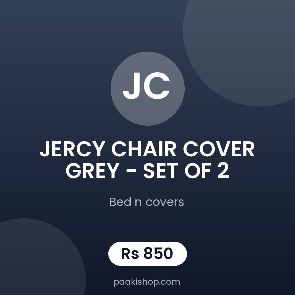 JERCY CHAIR COVER GREY - SET OF 2