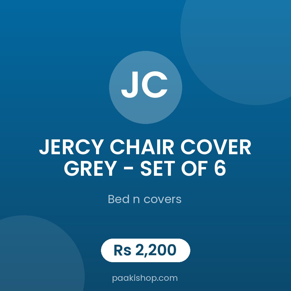 JERCY CHAIR COVER GREY - SET OF 6