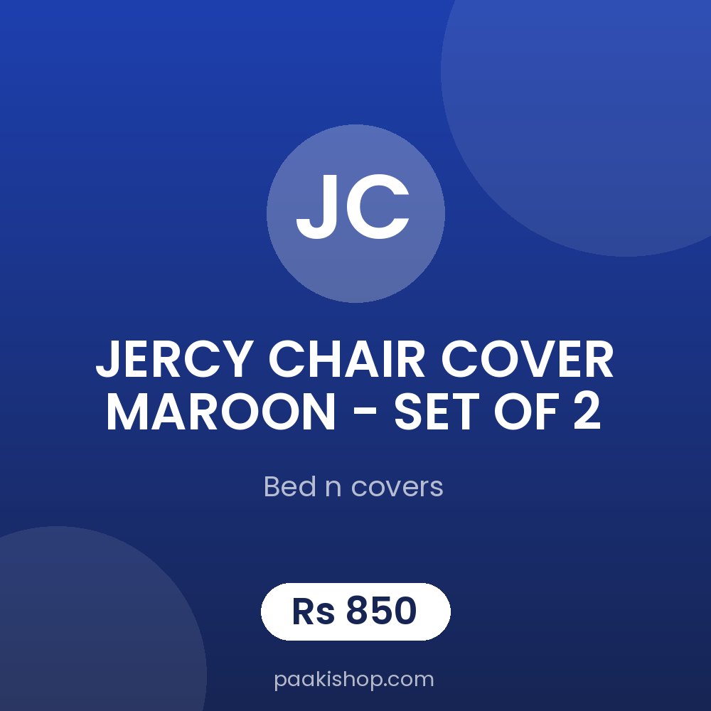 JERCY CHAIR COVER MAROON - SET OF 2