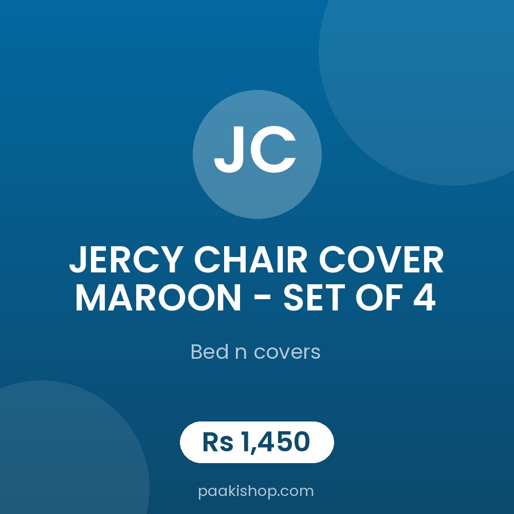 JERCY CHAIR COVER MAROON - SET OF 4