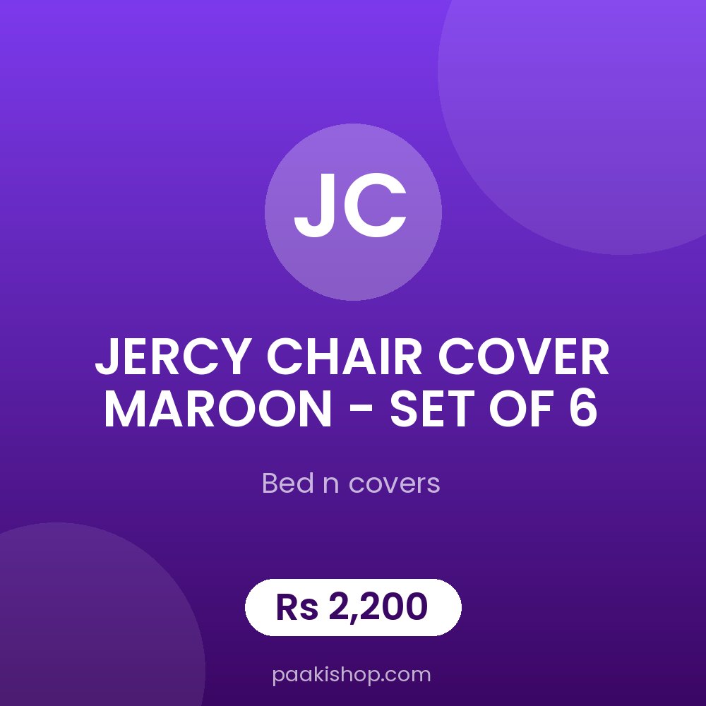 JERCY CHAIR COVER MAROON - SET OF 6