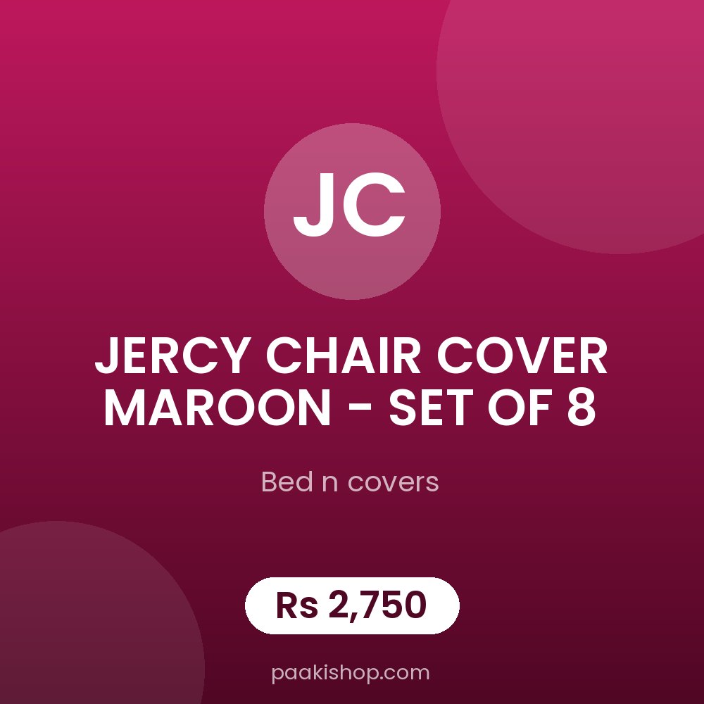 JERCY CHAIR COVER MAROON - SET OF 8