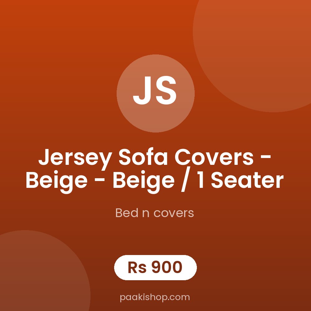 Jersey Sofa Covers - Beige - Beige / 1 seater