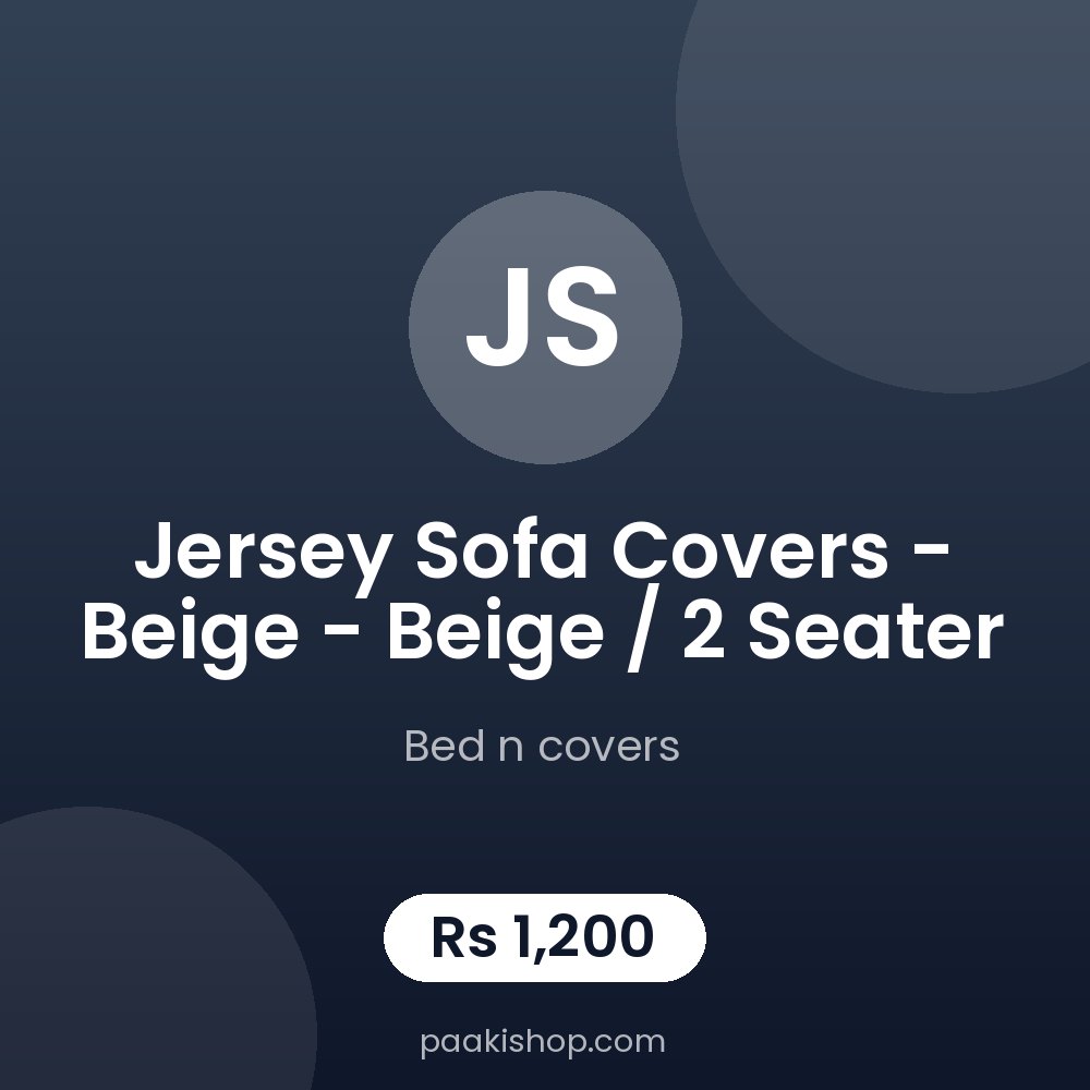 Jersey Sofa Covers - Beige - Beige / 2 seater