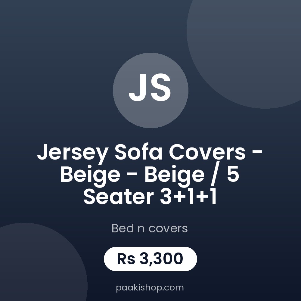 Jersey Sofa Covers - Beige - Beige / 5 seater 3+1+1