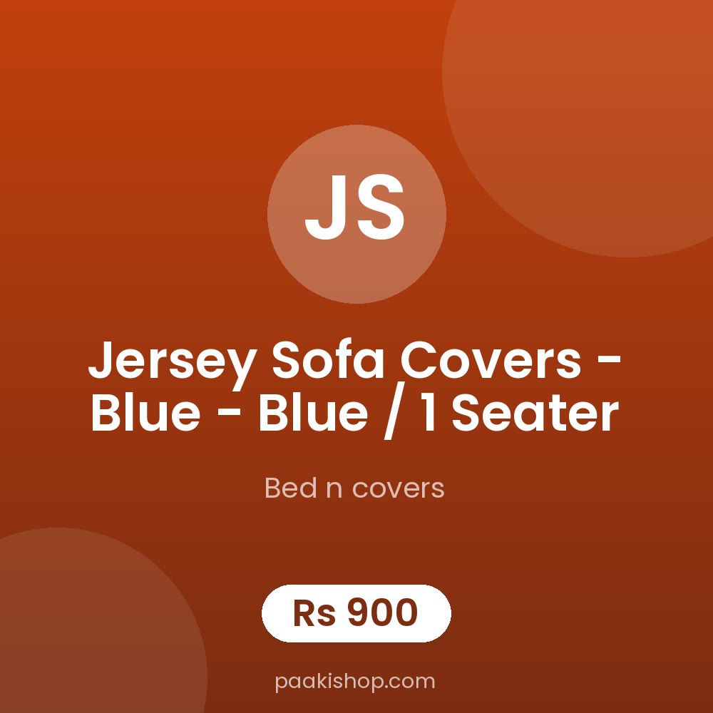 Jersey Sofa Covers - Blue - Blue / 1 seater