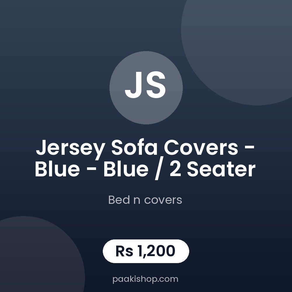 Jersey Sofa Covers - Blue - Blue / 2 seater