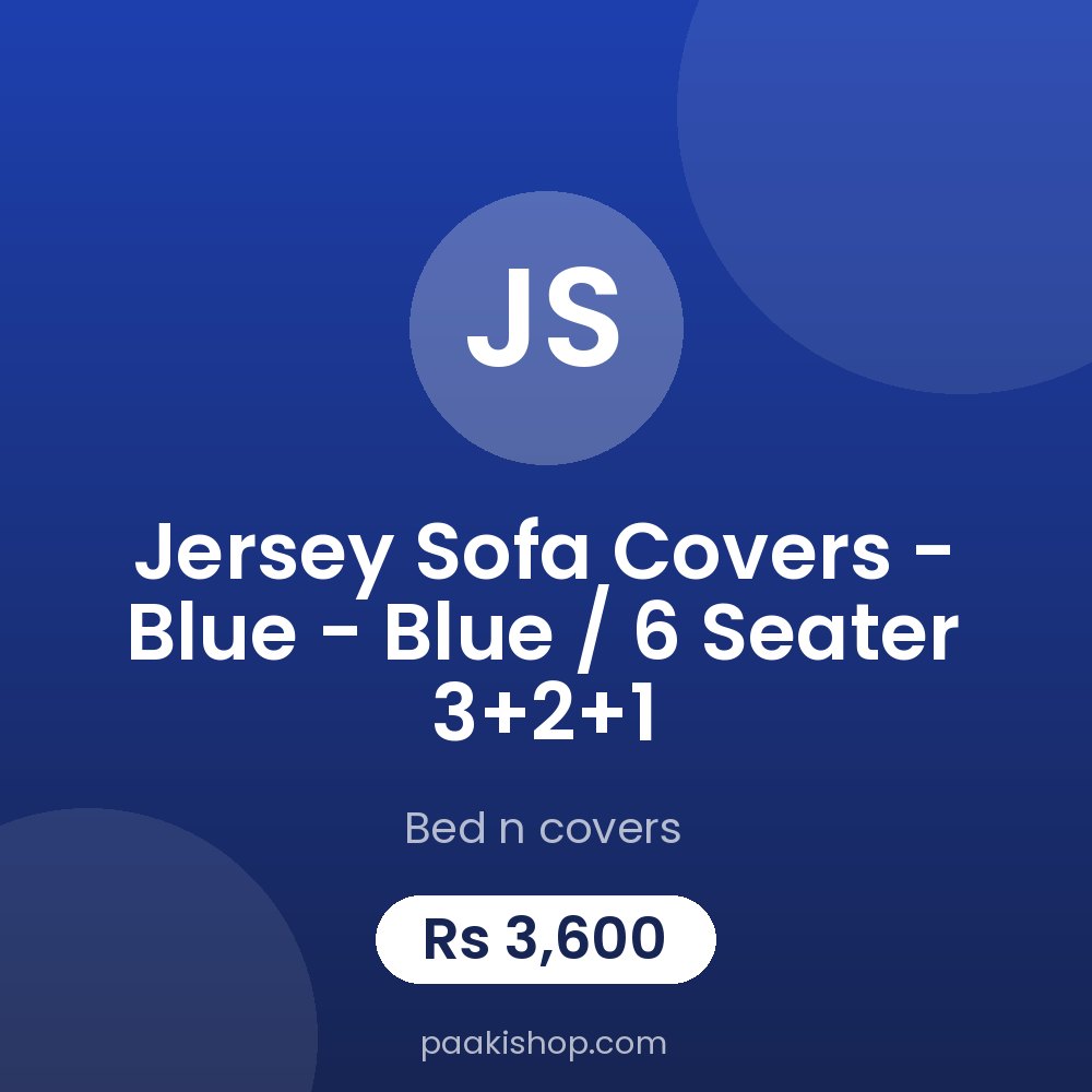 Jersey Sofa Covers - Blue - Blue / 6 seater 3+2+1