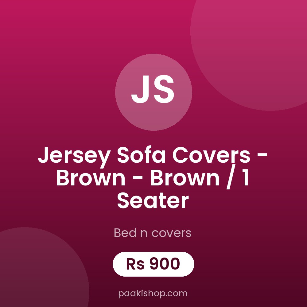Jersey Sofa Covers - Brown - Brown / 1 seater
