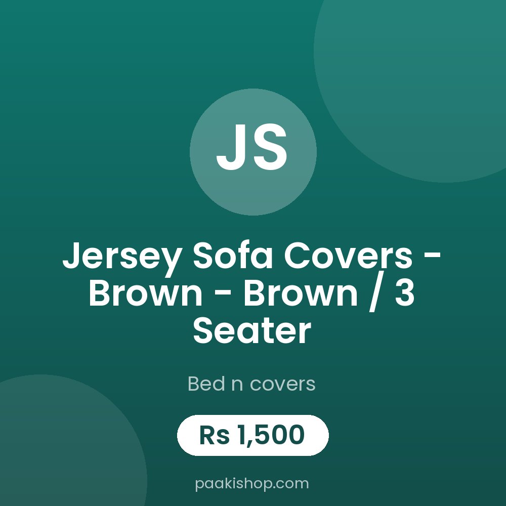 Jersey Sofa Covers - Brown - Brown / 3 seater