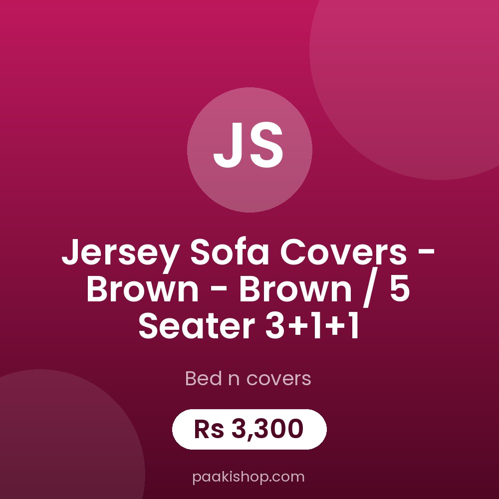 Jersey Sofa Covers - Brown - Brown / 5 seater 3+1+1
