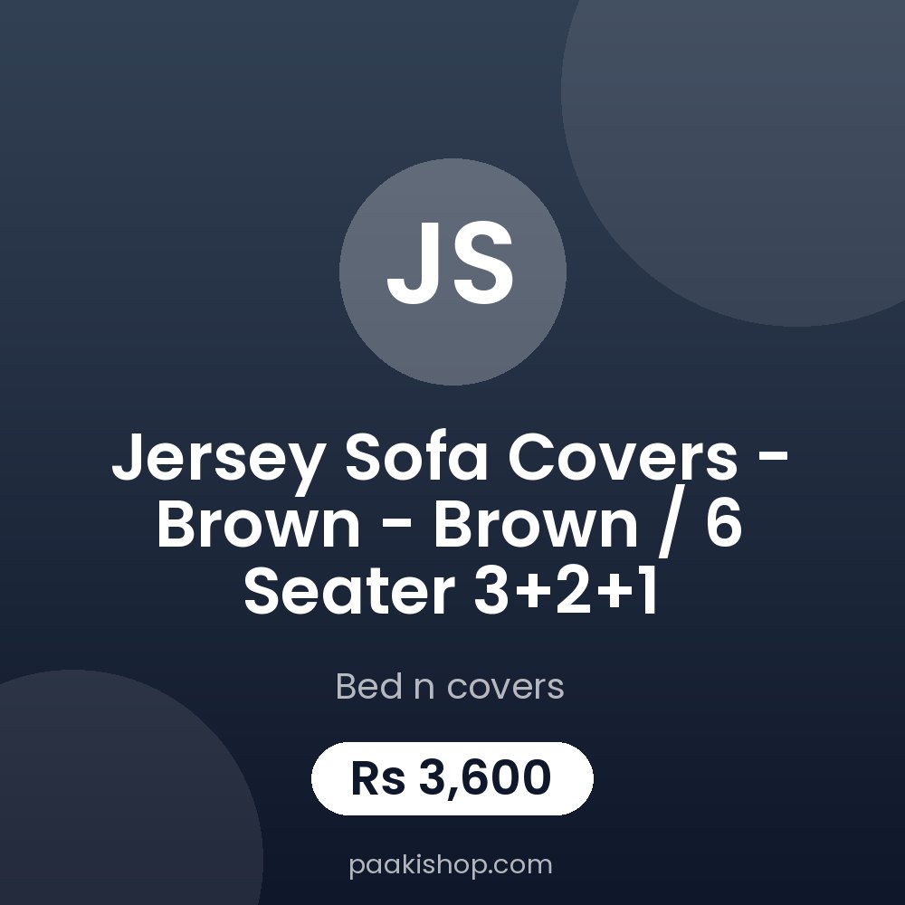 Jersey Sofa Covers - Brown - Brown / 6 seater 3+2+1