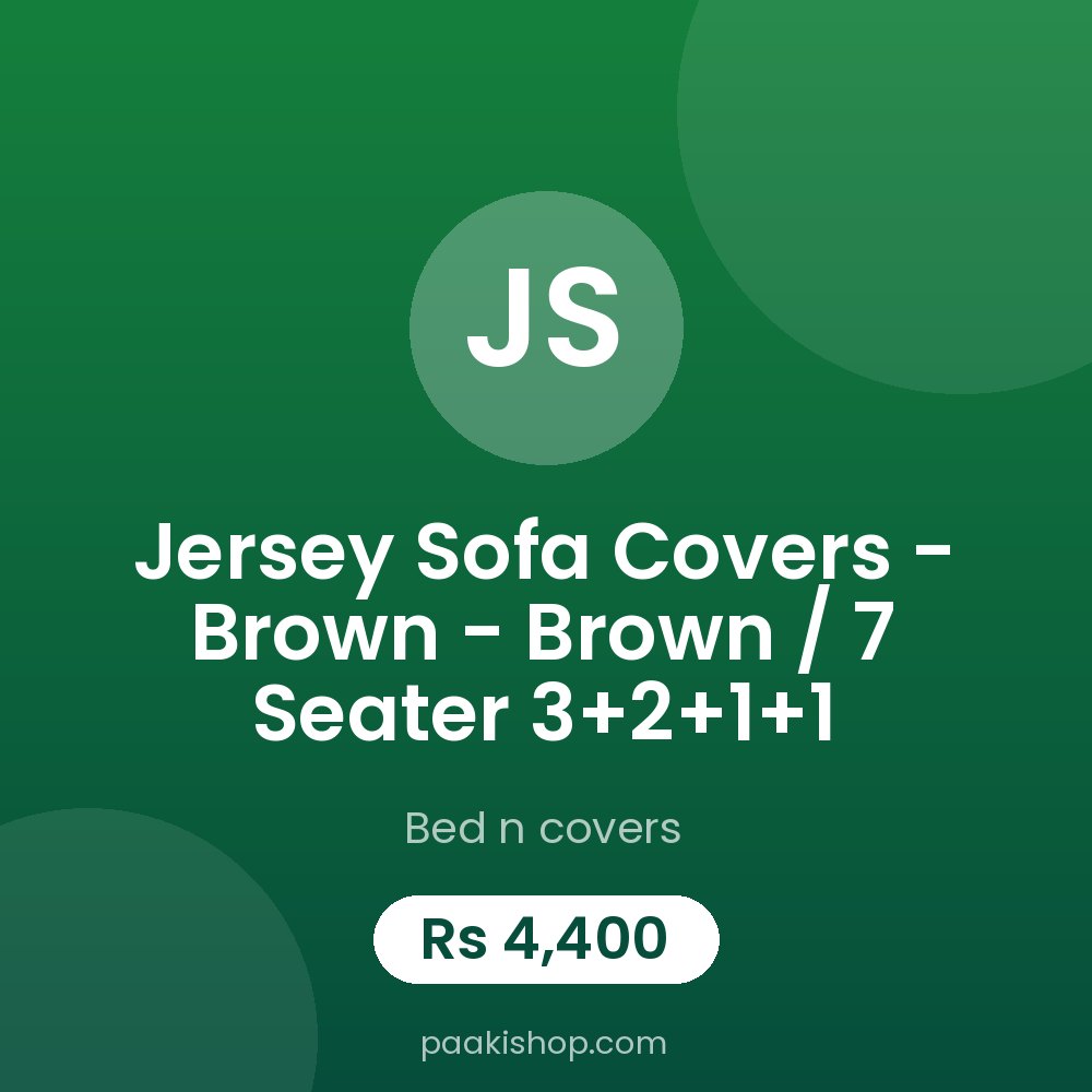 Jersey Sofa Covers - Brown - Brown / 7 seater 3+2+1+1
