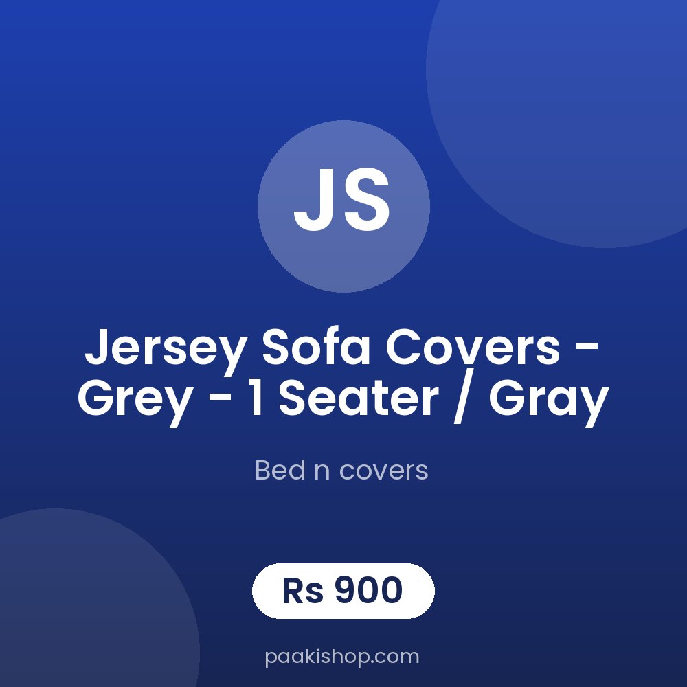 Jersey Sofa Covers - Grey - 1 seater / Gray