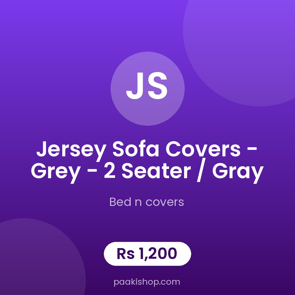Jersey Sofa Covers - Grey - 2 seater / Gray