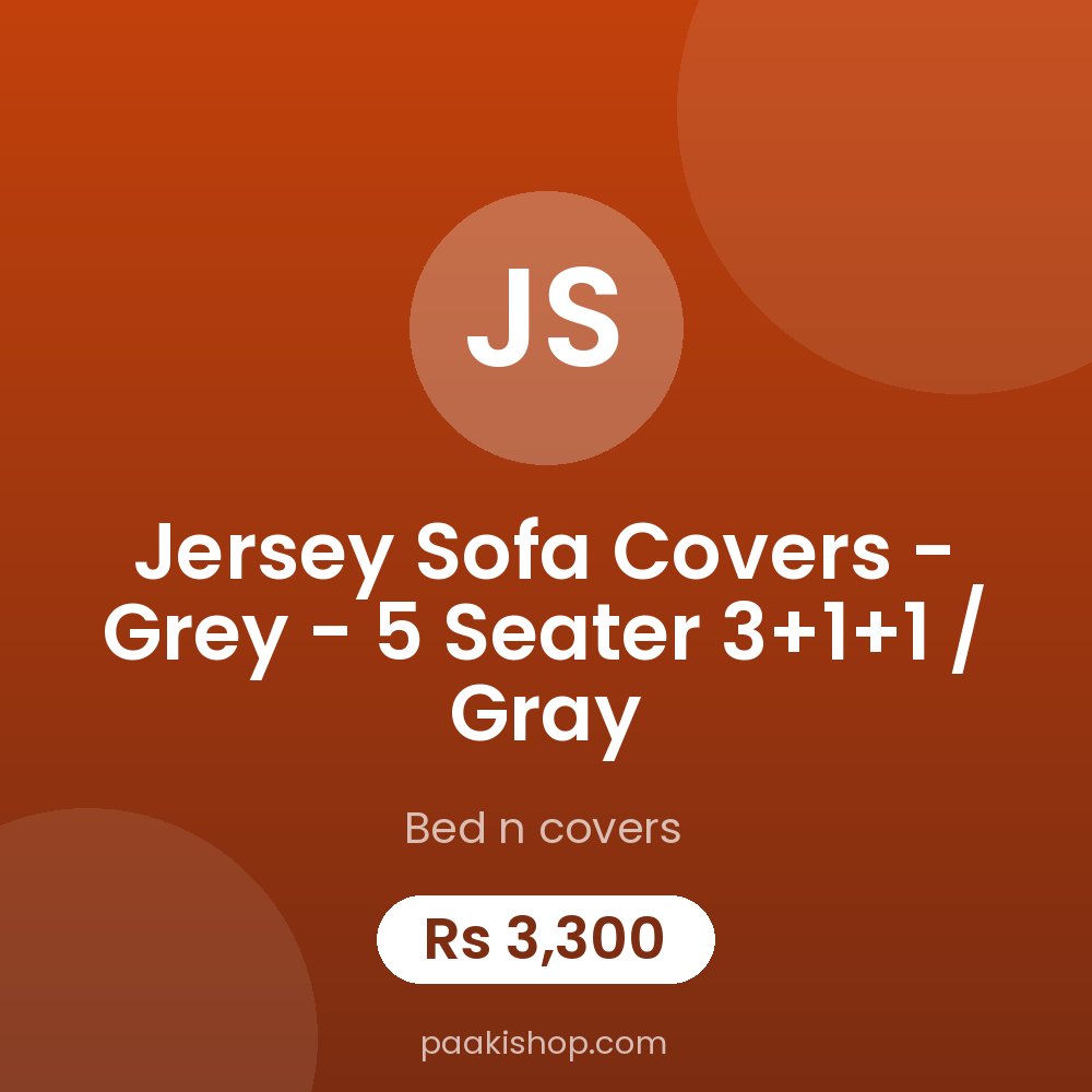Jersey Sofa Covers - Grey - 5 seater 3+1+1 / Gray