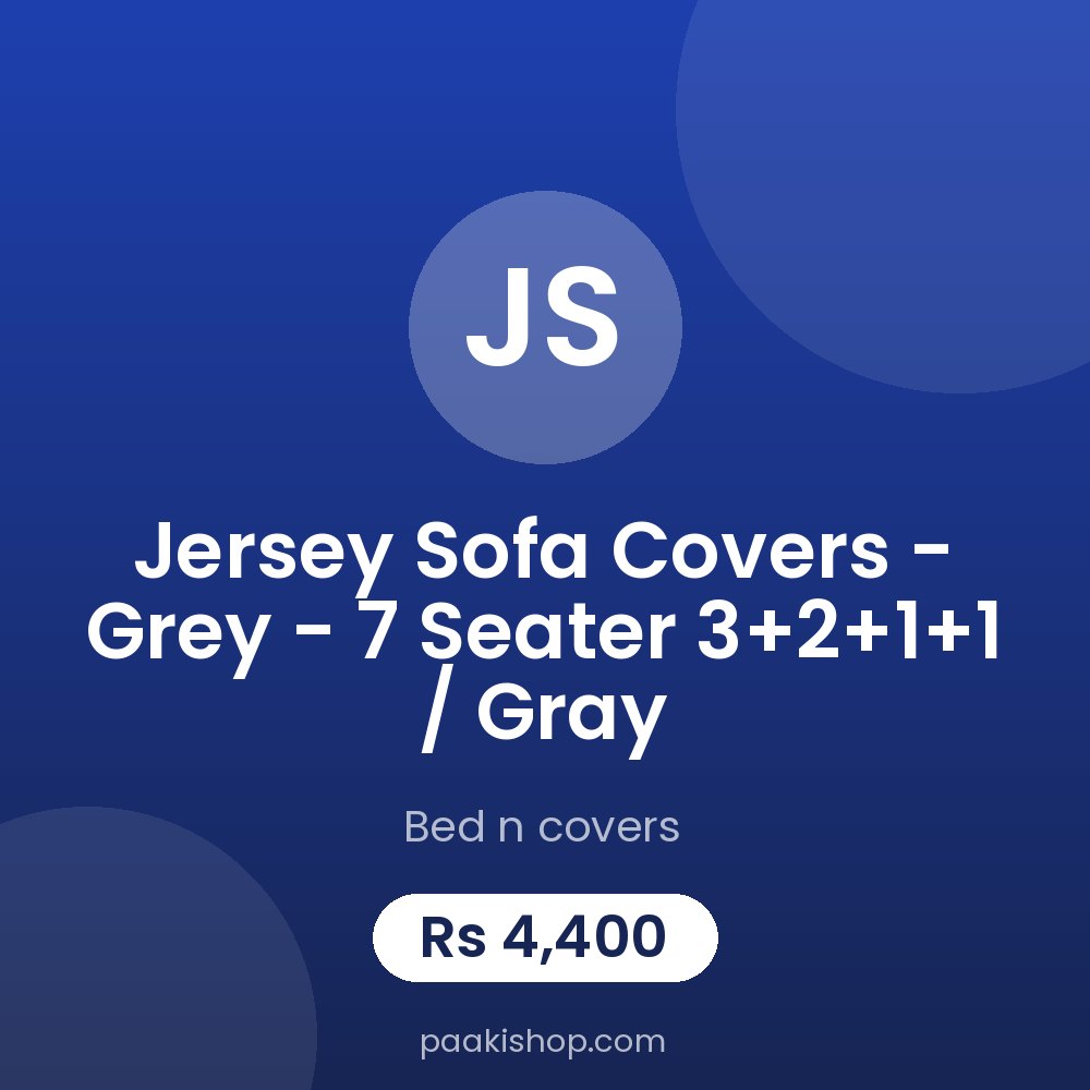 Jersey Sofa Covers - Grey - 7 seater 3+2+1+1 / Gray