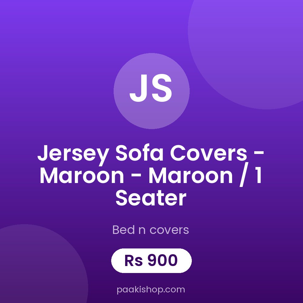 Jersey Sofa Covers - Maroon - Maroon / 1 seater