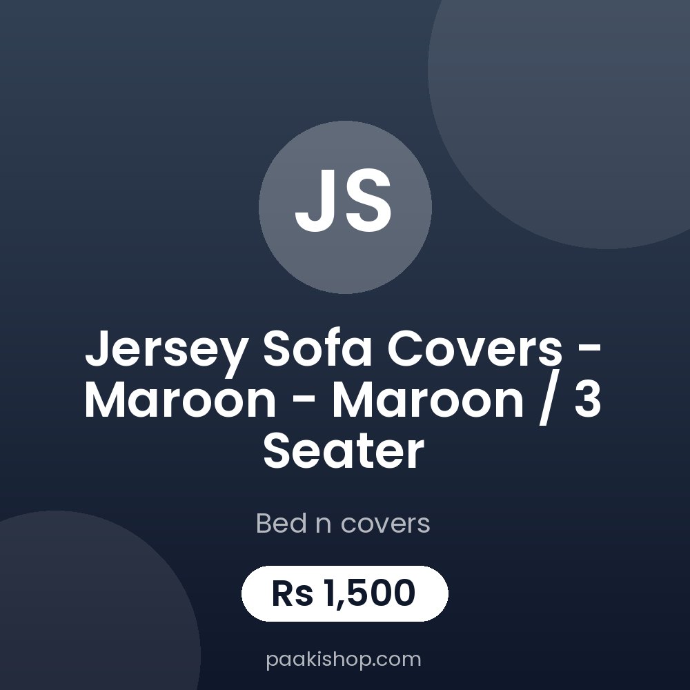 Jersey Sofa Covers - Maroon - Maroon / 3 seater