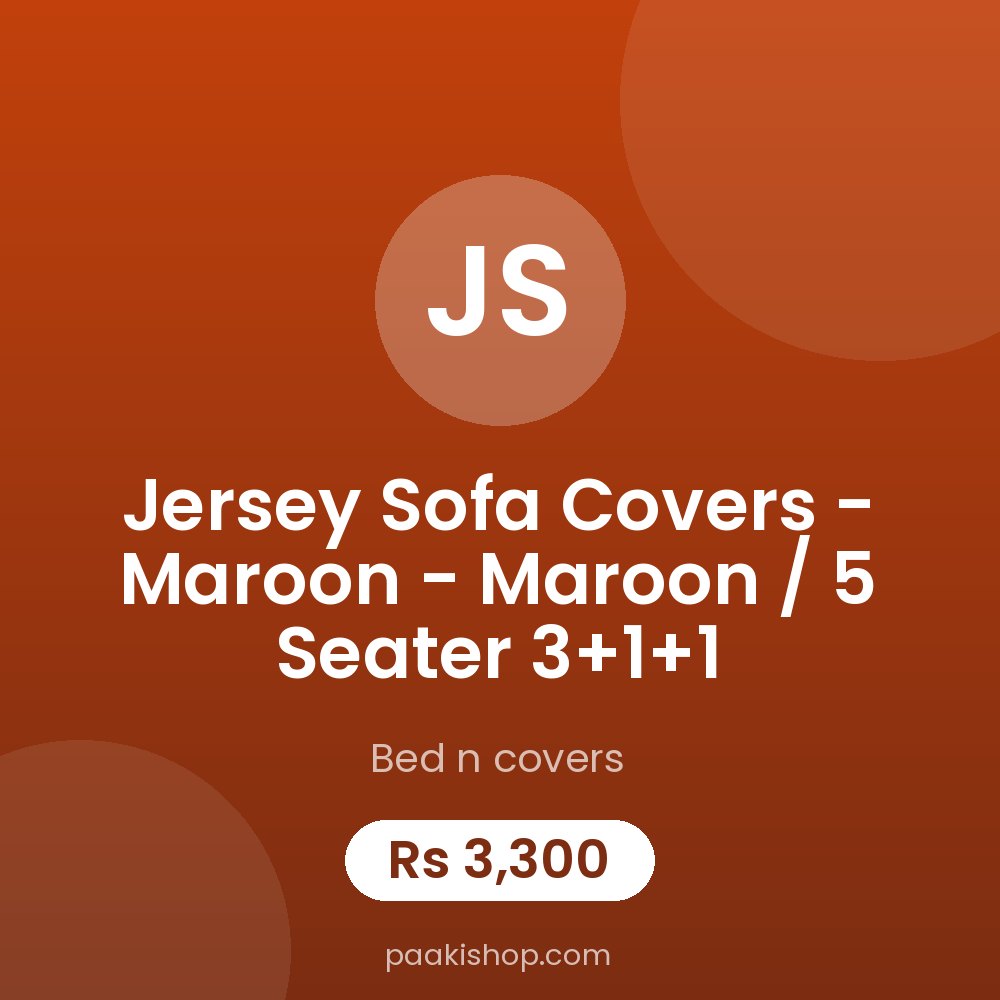 Jersey Sofa Covers - Maroon - Maroon / 5 seater 3+1+1