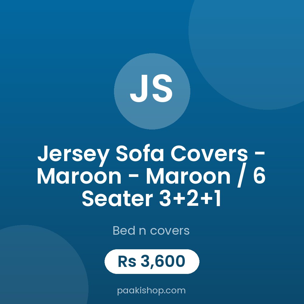 Jersey Sofa Covers - Maroon - Maroon / 6 seater 3+2+1