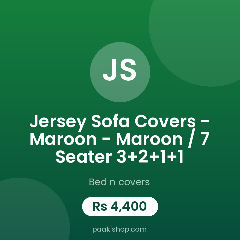 Jersey Sofa Covers - Maroon - Maroon / 7 seater 3+2+1+1