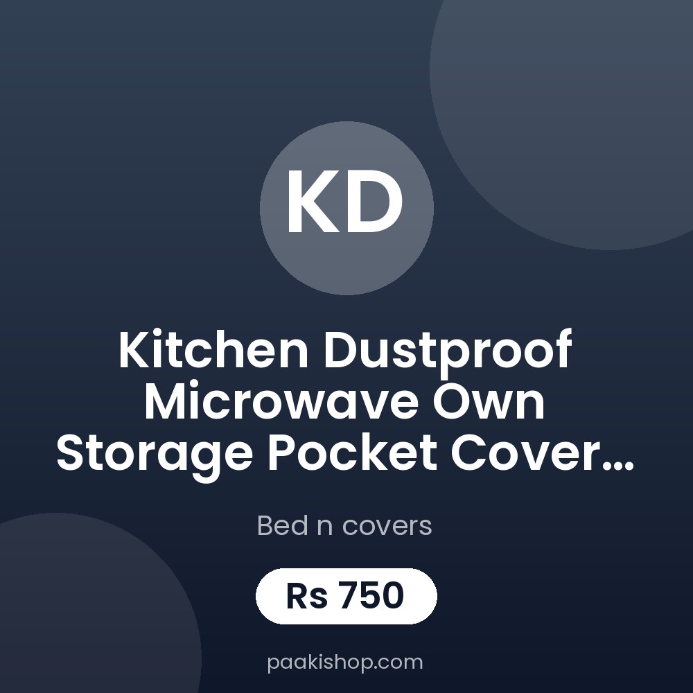 Kitchen Dustproof Microwave Own Storage Pocket Cover - zinc