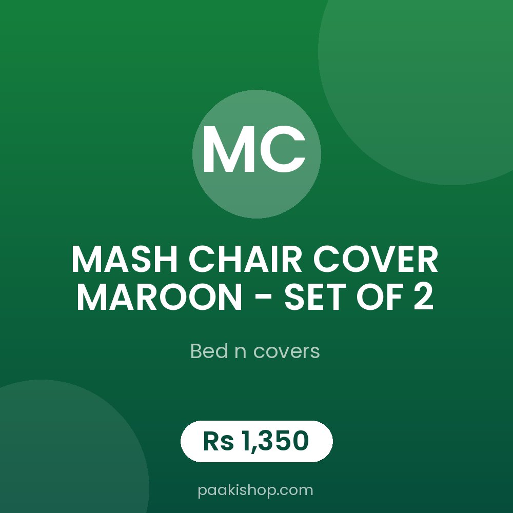 MASH CHAIR COVER MAROON - SET OF 2