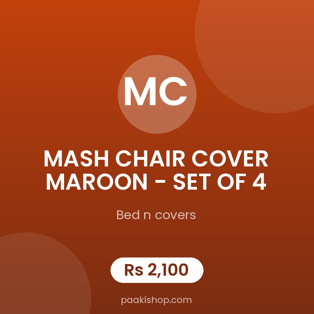 MASH CHAIR COVER MAROON - SET OF 4