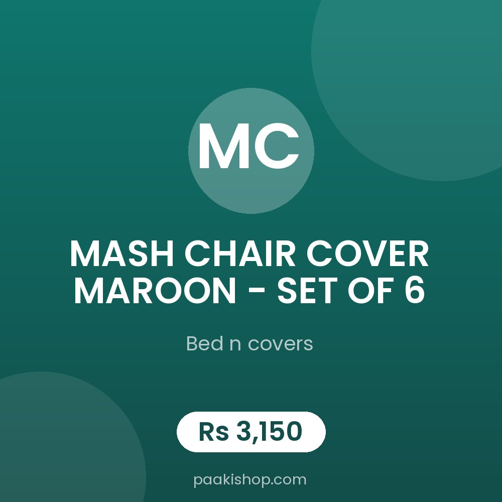MASH CHAIR COVER MAROON - SET OF 6