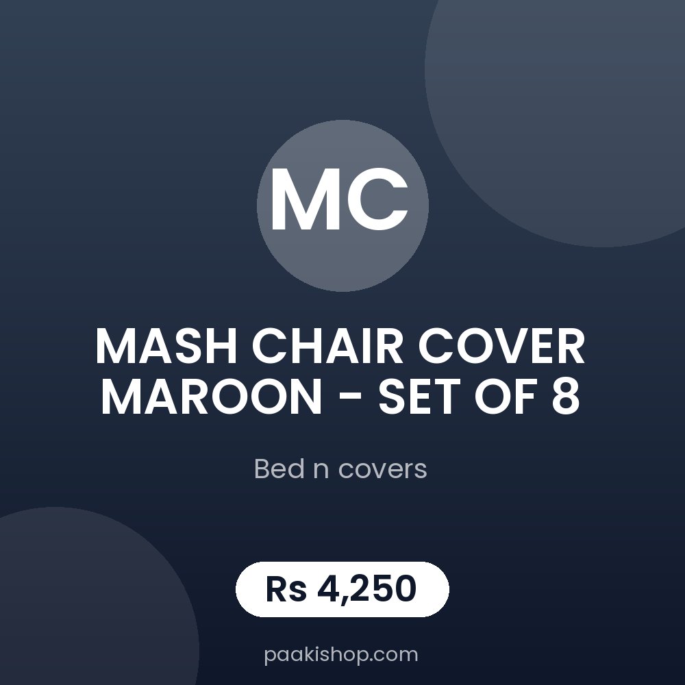 MASH CHAIR COVER MAROON - SET OF 8
