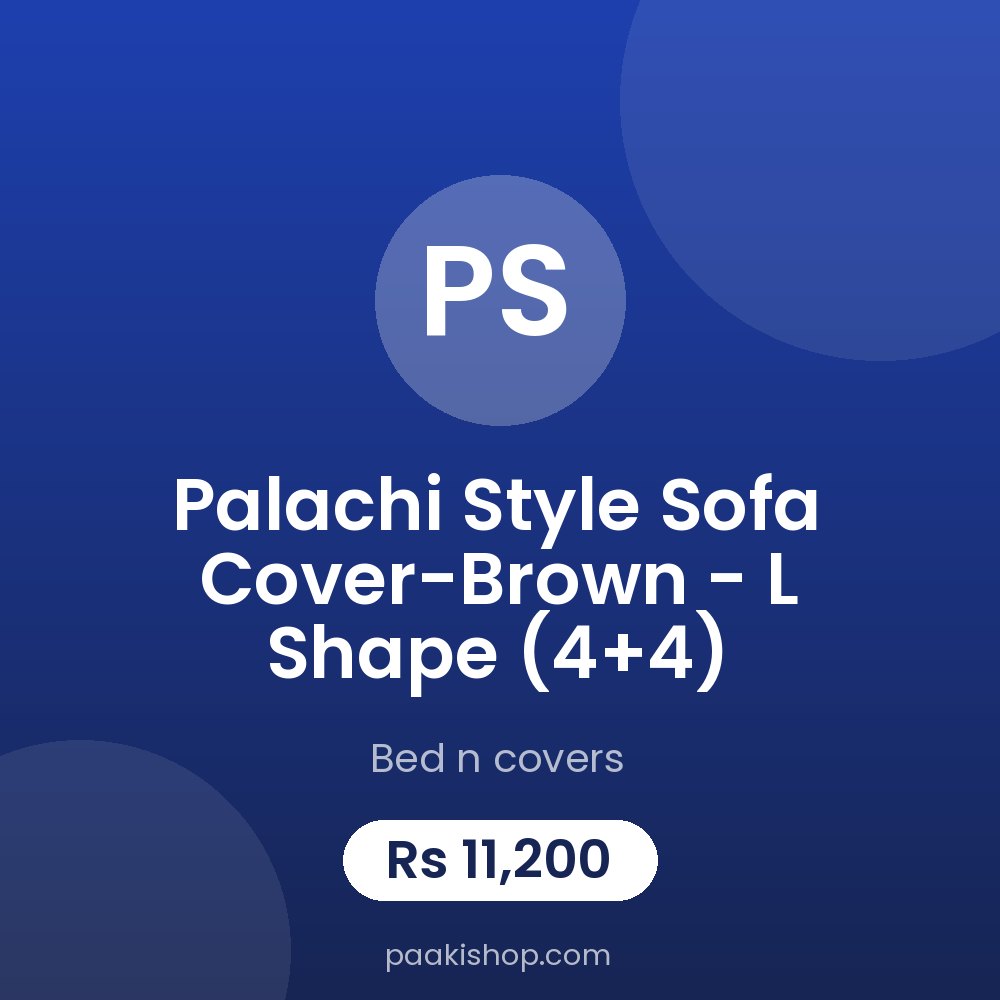 Palachi Style Sofa Cover-Brown - L Shape (4+4)