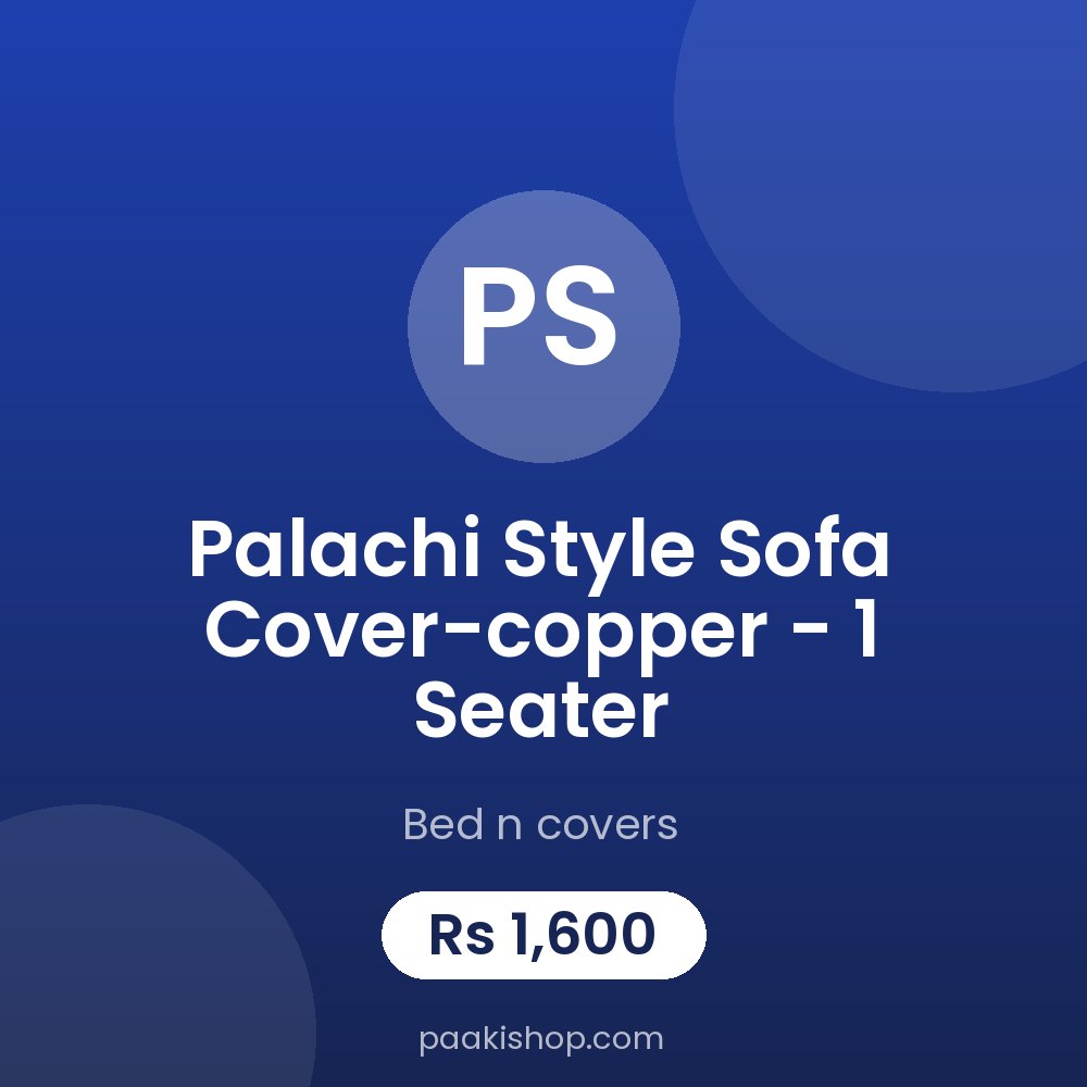 Palachi Style Sofa Cover-copper - 1 Seater